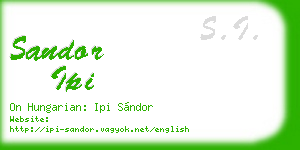 sandor ipi business card