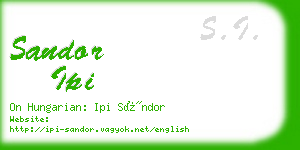 sandor ipi business card